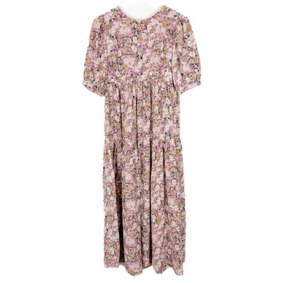 En Saison Jocelyn  Floral Open Back Tiered
Maxi Dress In Multi Size XS - Picture 5 of 8